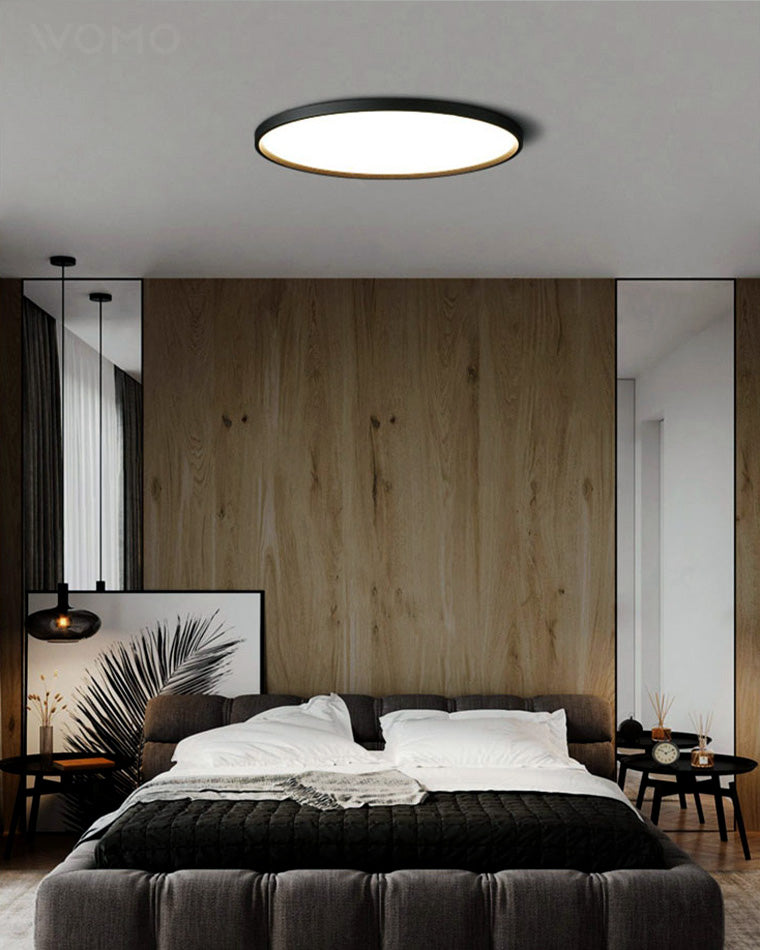 Modern Flat Round Flush Mount Ceiling Light Fixture