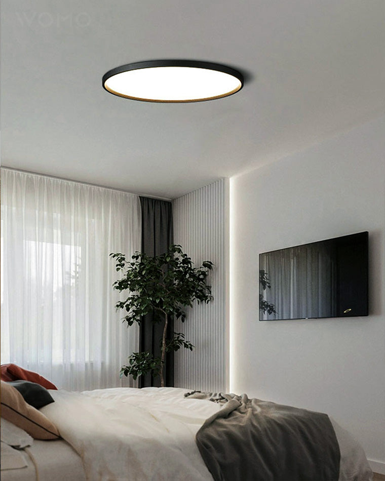 Modern Flat Round Flush Mount Ceiling Light Fixture