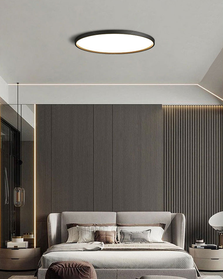 Modern Flat Round Flush Mount Ceiling Light Fixture