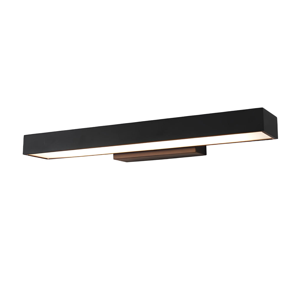 Black Rectangle Outdoor Motion Sensor Wall Light for Enhanced Security and Illumination