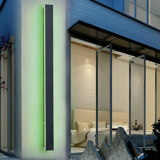 Outdoor Black LED Linear Wall Lights - Long-Lasting Energy-Efficient Lighting for Patios and Gardens