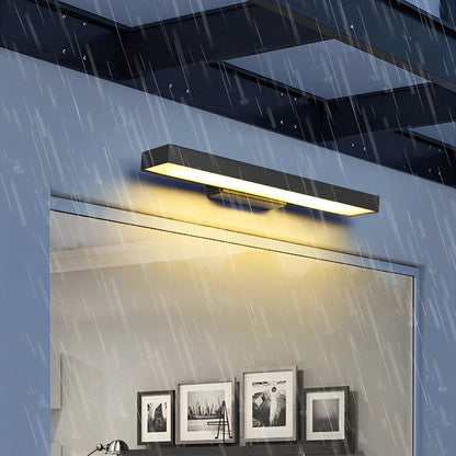 Black Rectangle Outdoor Motion Sensor Wall Light for Enhanced Security and Illumination