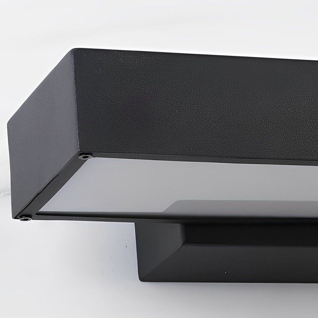 Black Rectangle Outdoor Motion Sensor Wall Light for Enhanced Security and Illumination