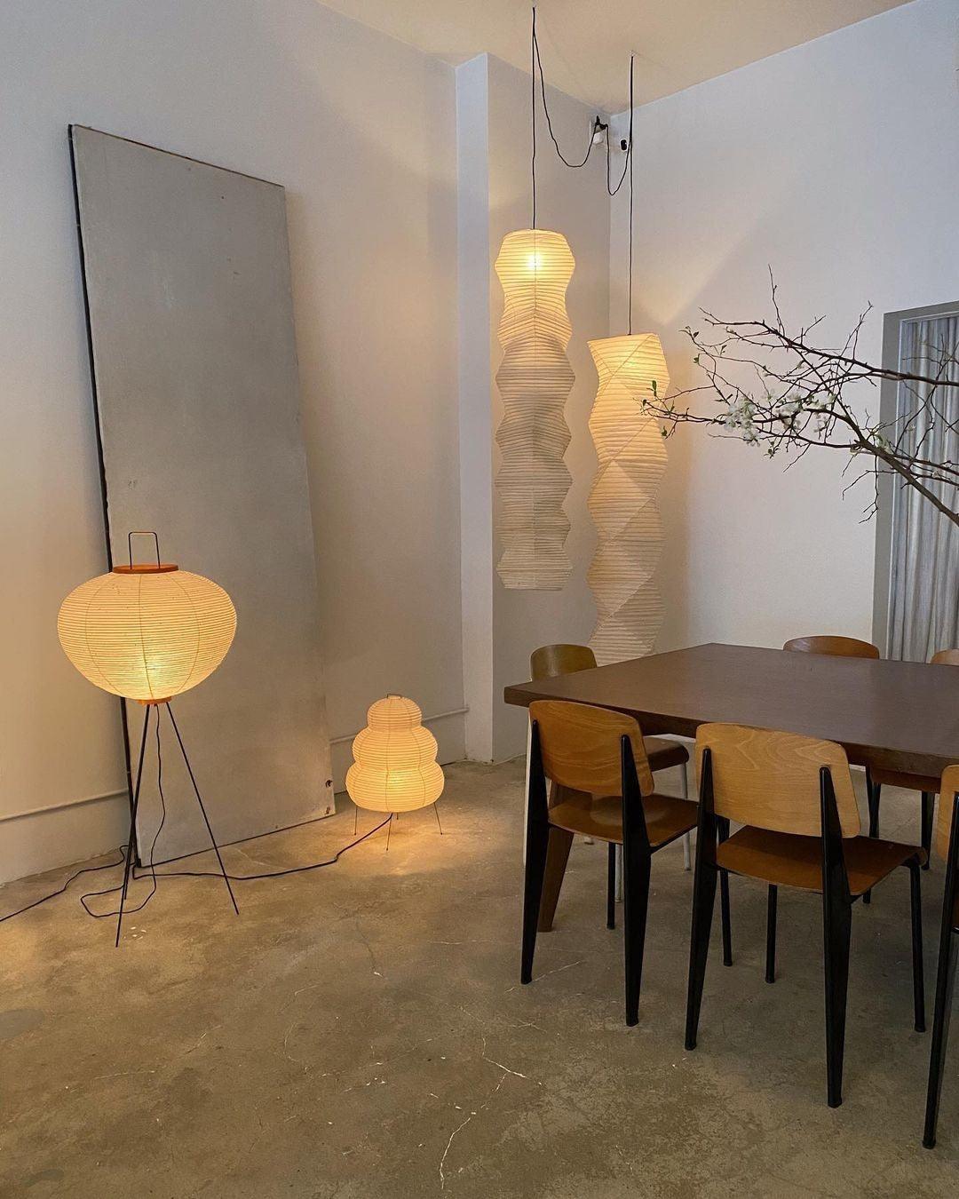 Elegant Rice Paper Floor Lamp for Ambient Lighting and Home Decor