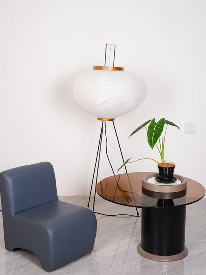Elegant Rice Paper Floor Lamp for Ambient Lighting and Home Decor