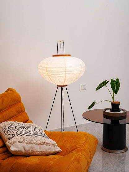 Elegant Rice Paper Floor Lamp for Ambient Lighting and Home Decor