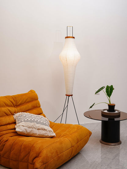 Elegant Rice Paper Floor Lamp for Ambient Lighting and Home Decor