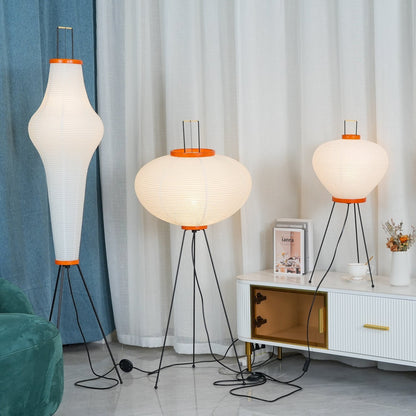 Elegant Rice Paper Floor Lamp for Ambient Lighting and Home Decor
