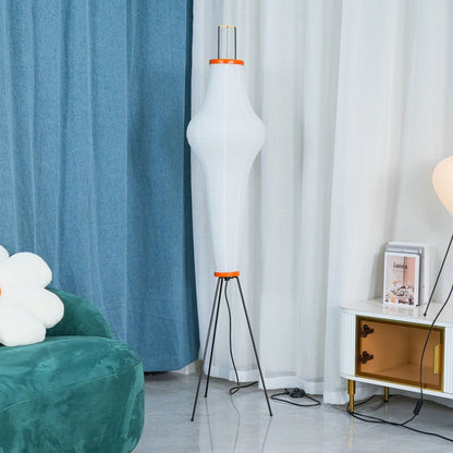 Elegant Rice Paper Floor Lamp for Ambient Lighting and Home Decor