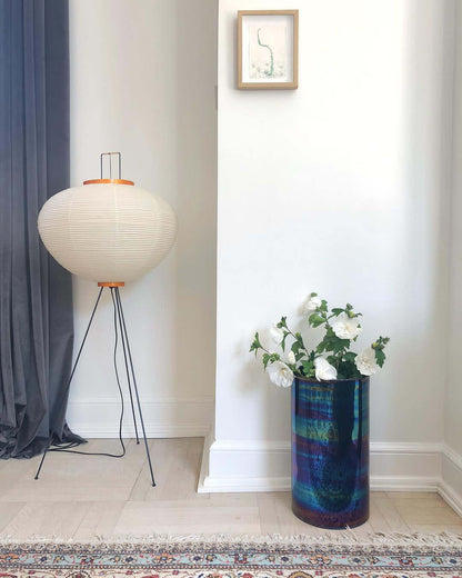 Elegant Rice Paper Floor Lamp for Ambient Lighting and Home Decor