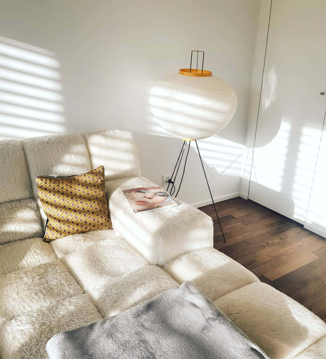 Elegant Rice Paper Floor Lamp for Ambient Lighting and Home Decor