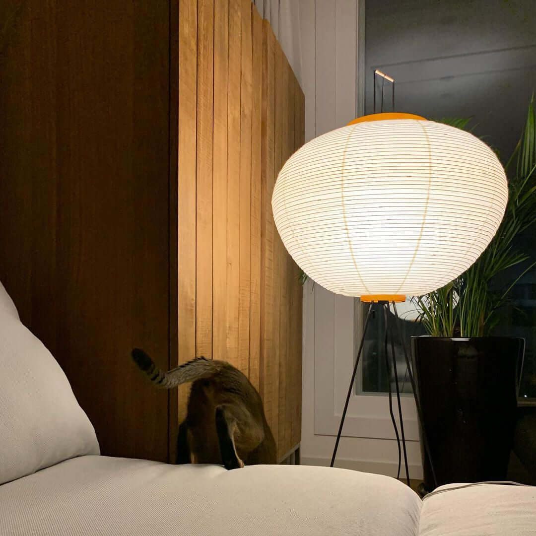 Elegant Rice Paper Floor Lamp for Ambient Lighting and Home Decor