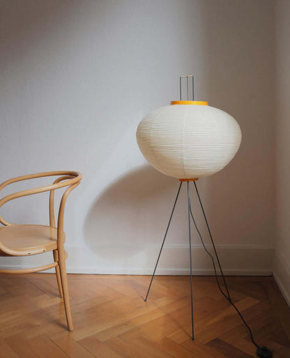 Elegant Rice Paper Floor Lamp for Ambient Lighting and Home Decor