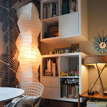 Elegant Rice Paper Floor Lamp for Ambient Lighting and Home Decor