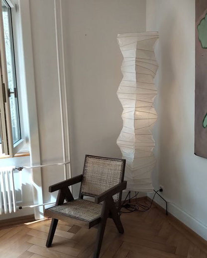 Elegant Rice Paper Floor Lamp for Ambient Lighting and Home Decor