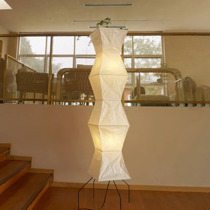 Elegant Rice Paper Floor Lamp for Ambient Lighting and Home Decor