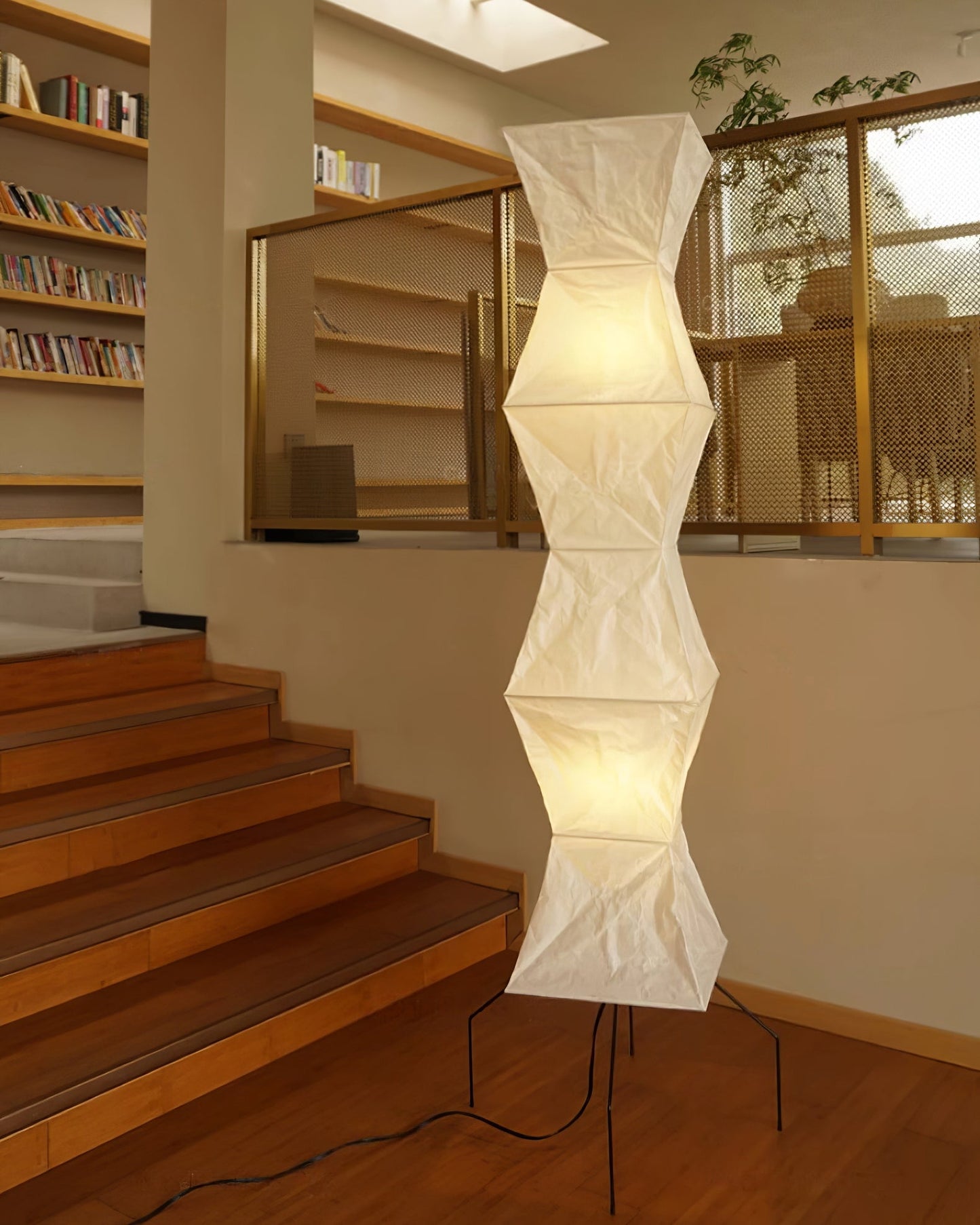 Elegant Rice Paper Floor Lamp for Ambient Lighting and Home Decor