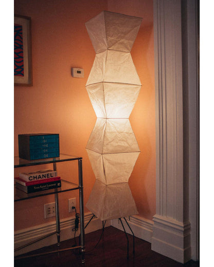 Elegant Rice Paper Floor Lamp for Ambient Lighting and Home Decor