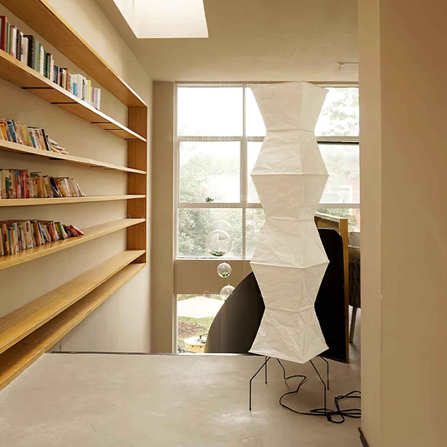 Elegant Rice Paper Floor Lamp for Ambient Lighting and Home Decor