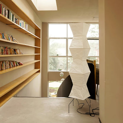 Elegant Rice Paper Floor Lamp for Ambient Lighting and Home Decor