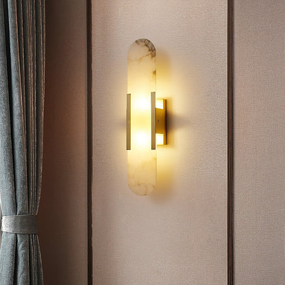 Elegant Elongated Alabaster Wall Light Fixture for Modern Home Decor