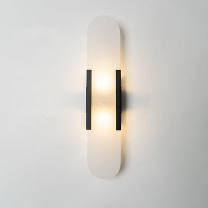 Elegant Elongated Alabaster Wall Light Fixture for Modern Home Decor
