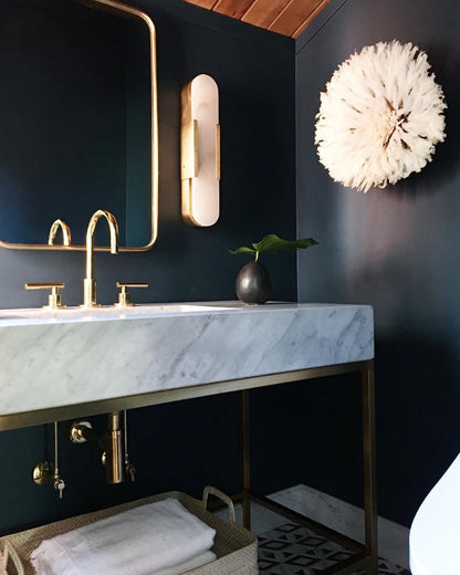 Elegant Elongated Alabaster Wall Light Fixture for Modern Home Decor