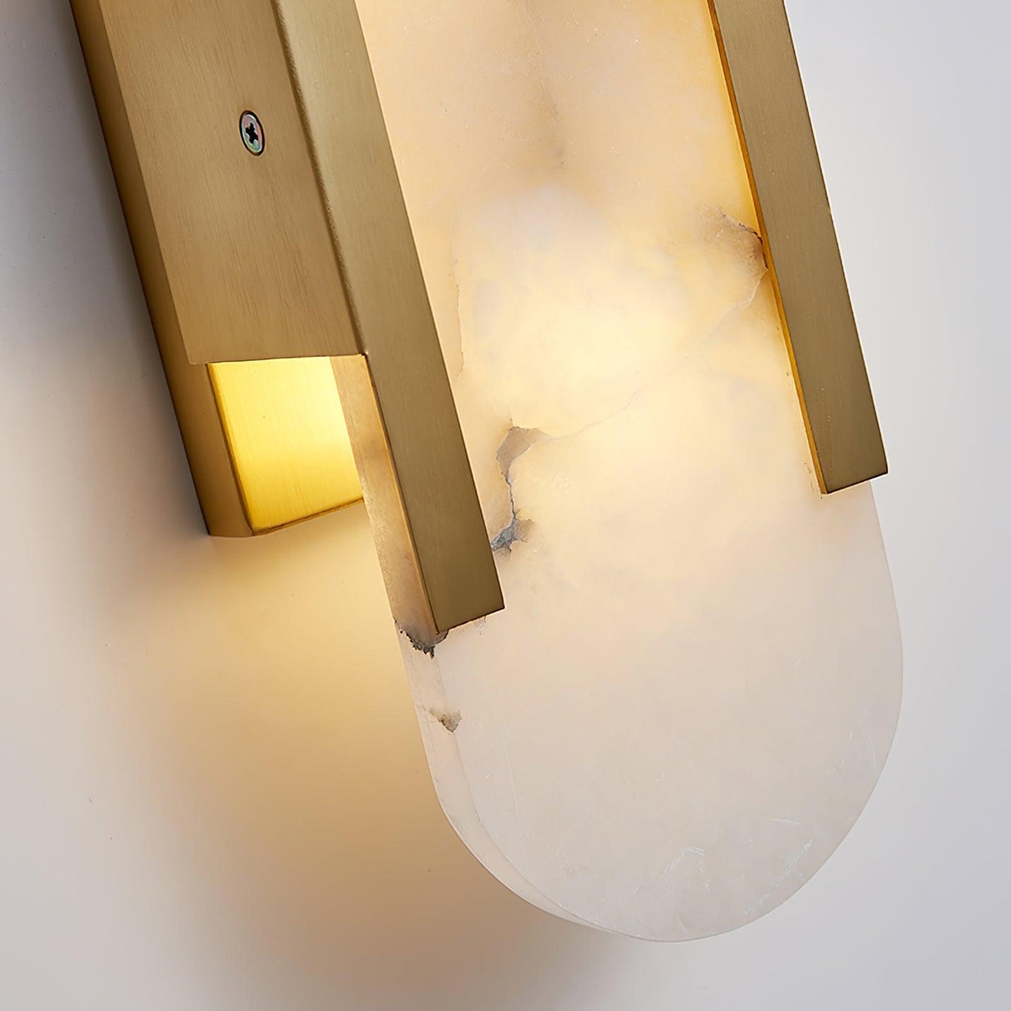 Elegant Elongated Alabaster Wall Light Fixture for Modern Home Decor