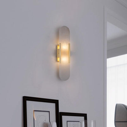 Elegant Elongated Alabaster Wall Light Fixture for Modern Home Decor