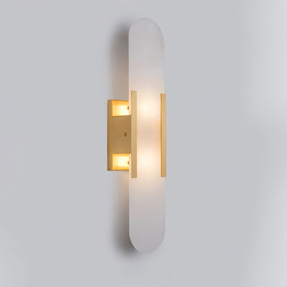 Elegant Elongated Alabaster Wall Light Fixture for Modern Home Decor