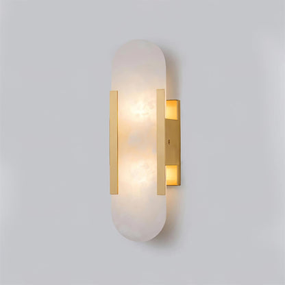 Elegant Elongated Alabaster Wall Light Fixture for Modern Home Decor