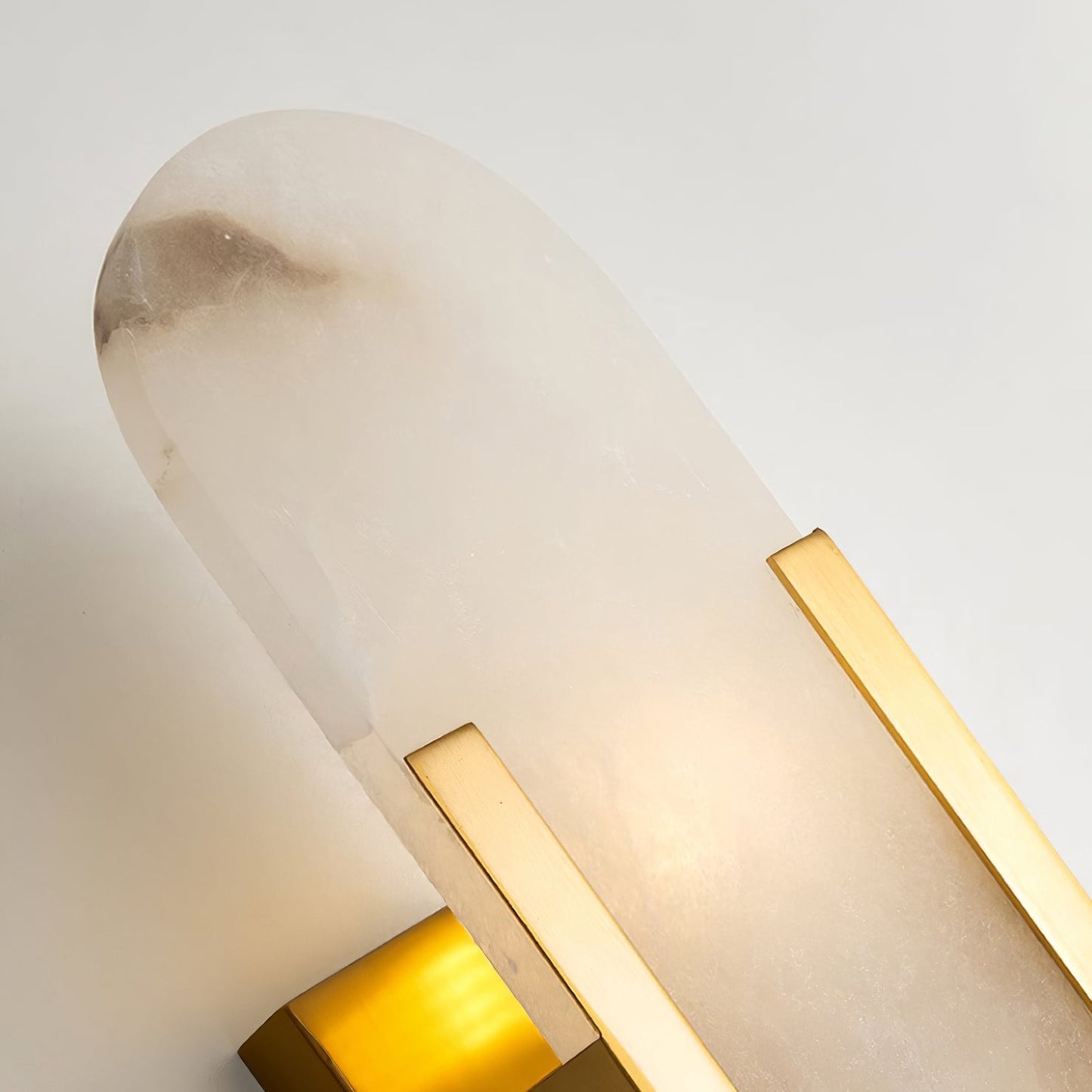 Elegant Elongated Alabaster Wall Light Fixture for Modern Home Decor
