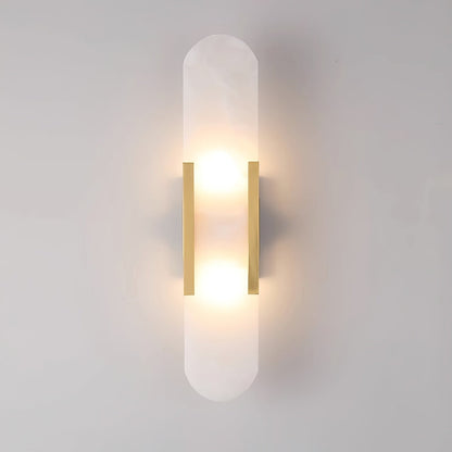 Elegant Elongated Alabaster Wall Light Fixture for Modern Home Decor