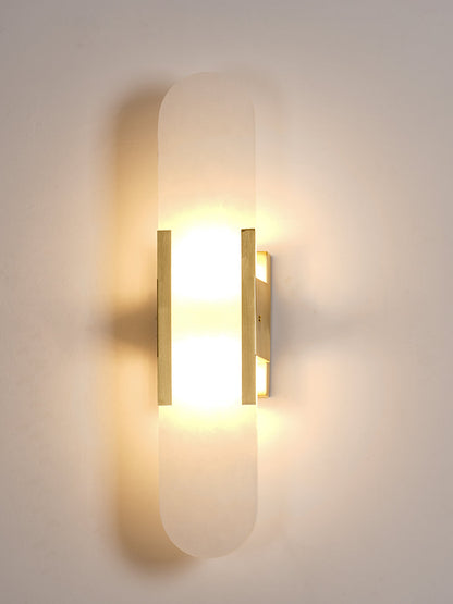 Elegant Elongated Alabaster Wall Light Fixture for Modern Home Decor