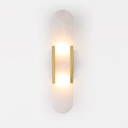 Elegant Elongated Alabaster Wall Light Fixture for Modern Home Decor