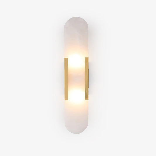 Elegant Elongated Alabaster Wall Light Fixture for Modern Home Decor