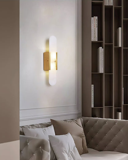 Elegant Elongated Alabaster Wall Light Fixture for Modern Home Decor