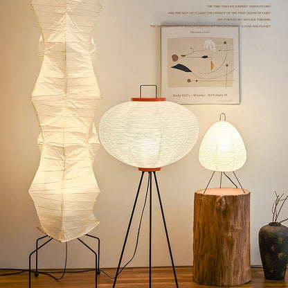 Elegant Rice Paper Floor Lamp for Ambient Lighting and Home Decor