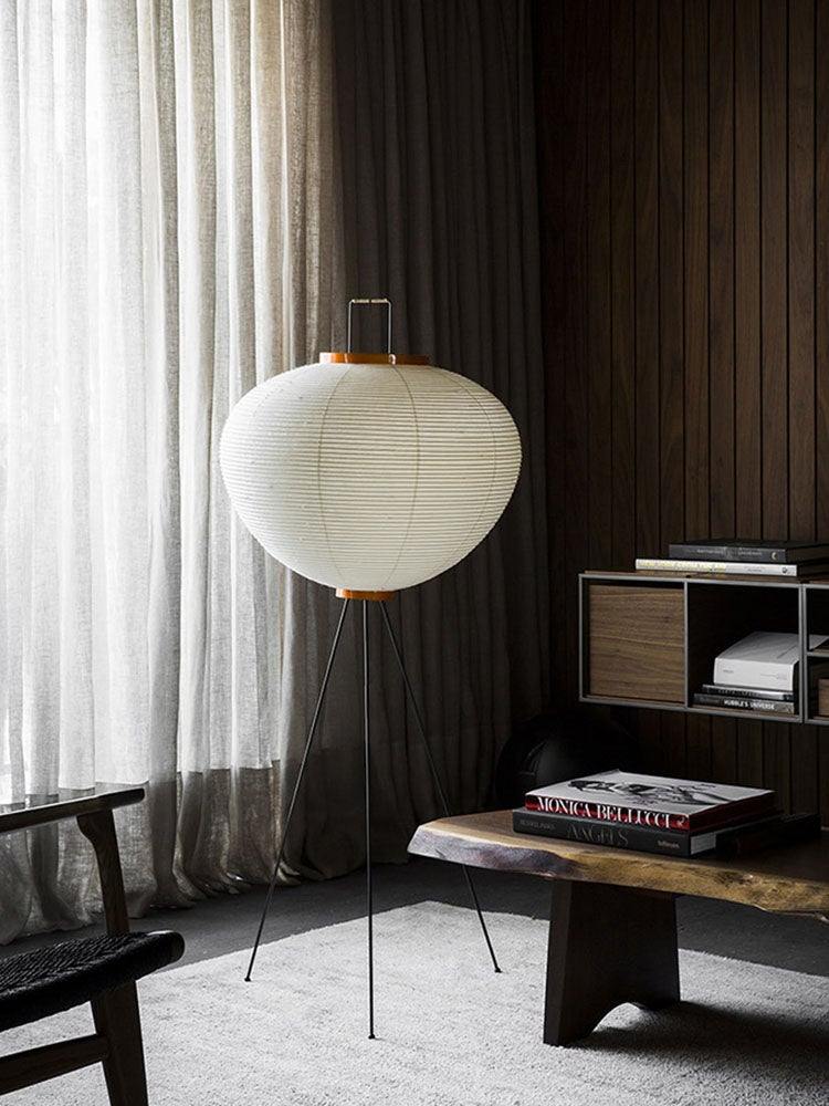 Elegant Rice Paper Floor Lamp for Ambient Lighting and Home Decor