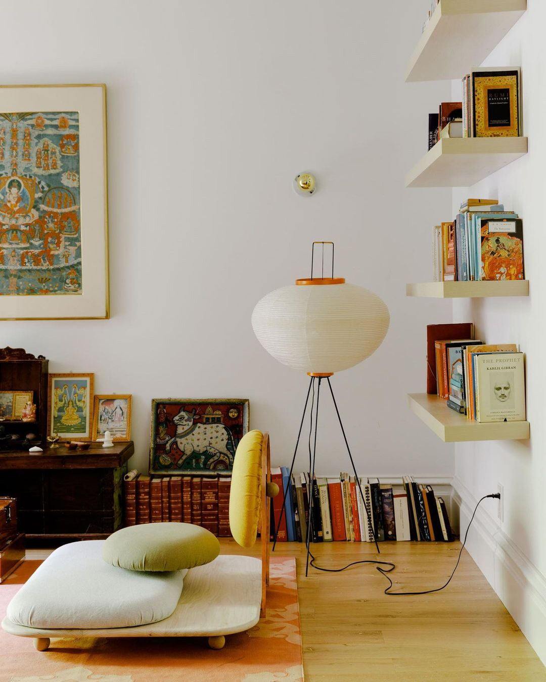 Elegant Rice Paper Floor Lamp for Ambient Lighting and Home Decor