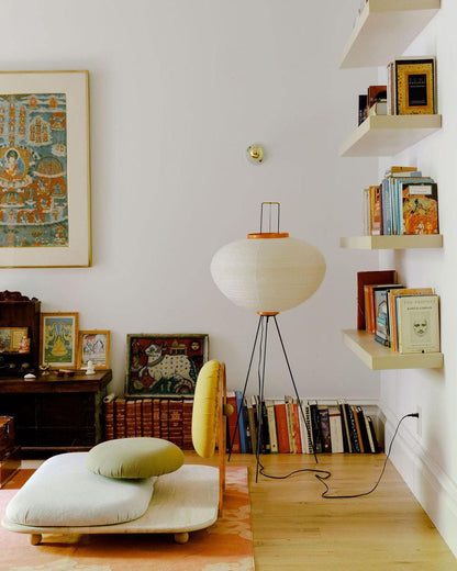 Elegant Rice Paper Floor Lamp for Ambient Lighting and Home Decor