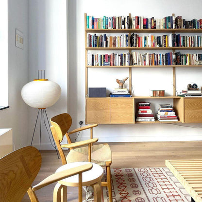 Elegant Rice Paper Floor Lamp for Ambient Lighting and Home Decor