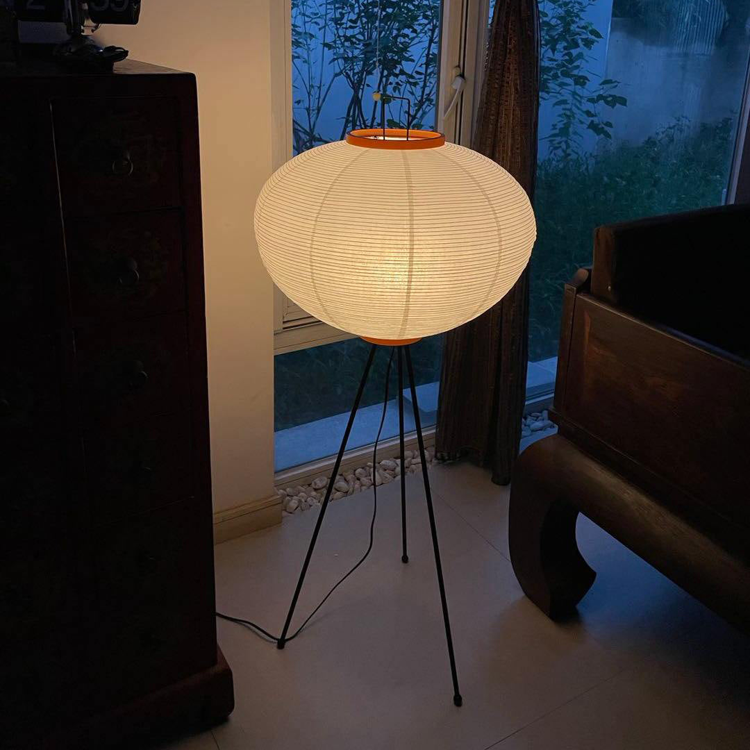 Elegant Rice Paper Floor Lamp for Ambient Lighting and Home Decor