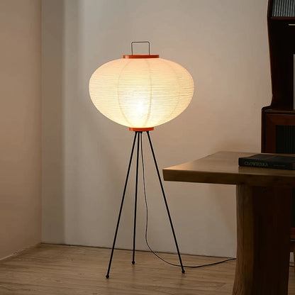 Elegant Rice Paper Floor Lamp for Ambient Lighting and Home Decor