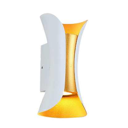 Waterproof Modern Curved LED Up and Down Outdoor Wall Lights for Stylish Illumination