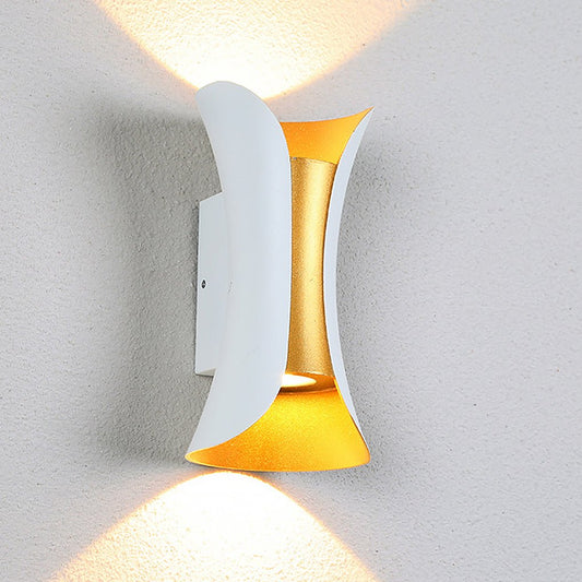 Waterproof Modern Curved LED Up and Down Outdoor Wall Lights for Stylish Illumination