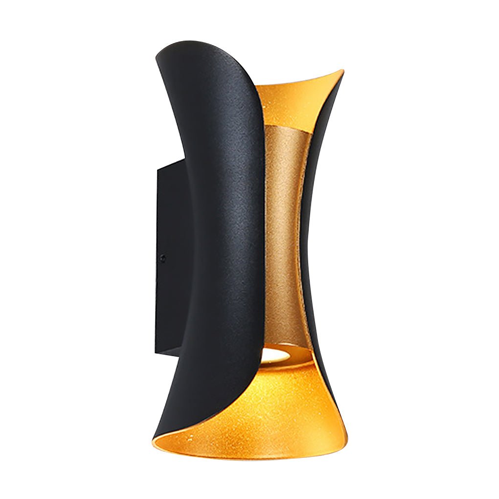 Waterproof Modern Curved LED Up and Down Outdoor Wall Lights for Stylish Illumination