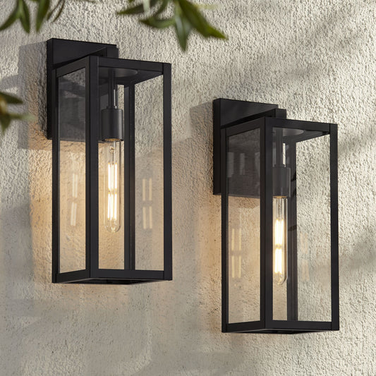 Mystic Black Outdoor Wall Lights for Garden and Patio